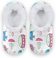 [Caihoyu] Kids Girls Boys Slippers Coral Fleece Anti-Skid Sole Lightweight House Shoes Home Indoor