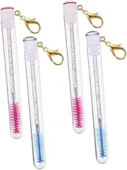 Gogogmee Travel-size Lash Brush Keychain Set 4pcs Eyelash Makeup Applicator for Girls