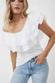 Decjuba SOFIA RUFFLE TANK TOP Size M RRP
