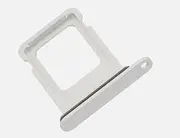2Pcs Single SIM Card Tray Holder Slot Replacement for iPhone 16E 5G White