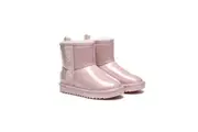AUSTRALIAN SHEPHERD UGG Boots Kids Clear Waterproof Shearling Coated Classic Pink