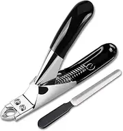 ATO-DJCX Dog Cat Nail Clippers, Pet Claw Trimmer, Free Nail File, Stainless Steel Razor Sharp Blade Dog Toes Cutter Grooming Tools for Small Medium Large Animal Pets Black