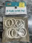 PKG OF 14 White Plastic KMART CURTAIN RINGS Kitchen For 3/4”Rods