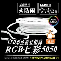 在飛比找樂天市場購物網優惠-RGB 七彩5050 LED柔性霓虹燈條 可折字造型 12V