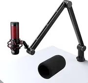 SUNMON HyperX QuadCast Boom Arm - Upgraded Heavy Duty Mic Arm with HyperX QuadCast Pop Filter, 360° Rotatable Microphone Arm for HyperX QuadCast, QuadCast S