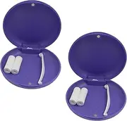 Dentojoy Slim Aligner Case/Aligner and Retainer Case/Dental Orthodontic Retainer Box - Violet Color with 2 Pcs Aligner Chewies and 1 Pcs of Aligner Retriever Remover Tool with each Pack