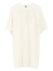 [Toteme] Toteme-T-Shirt Dalla Vestibilità Comoda Crema, Maniche Corte, Scollo Rotondo, Orlo Dritto, Silhouette Comoda Composizione Lyocell 90%, Cashmere 10% Id 253wrt0531ya0079-Donna XS