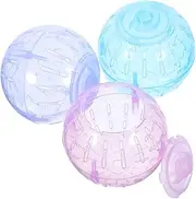 Toddmomy 3pcs Roll Hamster Trotting Ball Mice Running Wheel Transparent Hamster Hamsters Toys Mini Ball Plaything Dwarf Hamster Mini Mouse Toys Workout Balls for Exercise Rat Plastic