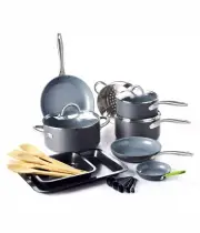 Lima Hard Anodized Healthy Ceramic Nonstick 18 Piece Cookware Bakeware Pots