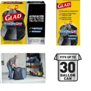 Glad Large Drawstring Trash Bags – ForceFlexPlus 30 Gallon Black Bag -...