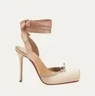 Christian Louboutin Cassia Lace Up 100 Blush 36.5