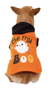 Orange Be My Boo Hoodie Size Small Pet Dog Apparel