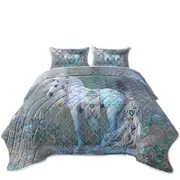 Singing Water Beautiful Native American Horse Coverlet