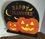 Halloween Table Top Shelf Sitter Lets Party Pumpkin Led Light Up Pumpkin NWTs