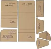 Respicefinem 7Pcs Acrylic Template Set Ideal for DIY Handmade Short Wallets and Handbags Providing Accurate Leather Patterns as Durable Craft Tools