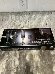 Cristal d'arques Longchamp 17.5 cl glasses 24% lead crystal 6 in box