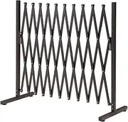 ZUNI Metal Expandable Gate, 3.32M Folding Garden Security Fence Gate, Industrial Portable Safety Barricade with Wheels, Indoor Outdoor Baby Gate Dog Barrier Gate Pet Fence Gate Adjustable, Brown