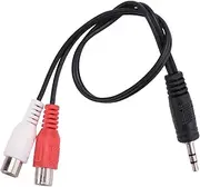 Atelierate 3.5mm Stereo Adapter Headphone Jack to 2 Jack Adapter Audio Cable, 3.5mm Male to 2X Female