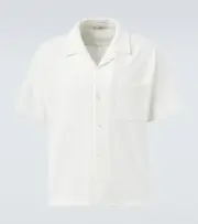 [Frame] Frame Cotton piqué bowling shirt UK 17 white