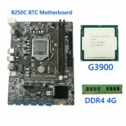 B250C BTC 12x USB3.0 to PCI-E 16X Pro Mining Motherboard 4G Memory CPU DDR4 Kits