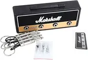 AIMALL Guitar Amp Key Holder Wall Mount 8.5"x3.5" Retro Marshall JCM800 Style Key Rack with 4 Guitar Plug Keychains for Music Lovers Home Decor Storage