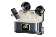 2 Wireless Lavalier Microphones for iPhone/iPad/Android for Video Recording, Vlogging, YouTube
