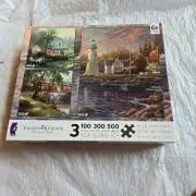 Thomas Kinkade Painter Of Light Package Of 3 Puzzles 3 Sizes New In Box