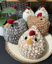 MABEL CHICKEN-Handmade Crochet Amigurumi-Hen-Soft Farm Animal Plushy/Plushie