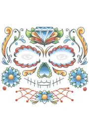 Sugar Skull Womens Temporary Tattoo Makeup