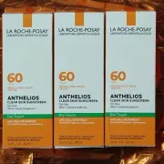 3 PACK La Roche-Posay Anthelios Clear Skin Sunscreen DRY TOUCH SPF60 3oz EXP2026
