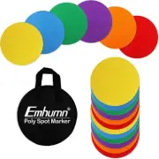 9 Inch Poly Spots Markers for Gym Floor, Non-Slip Rubber Dots Spot Markers fo...