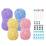 Crochet Hook Set Knitting Needle Crochet Yarn Set Cotton Yarn for Knitting