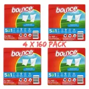 Bounce Fabric Softener Dryer Sheets Outdoor Fresh 4 x160 Sheets '640 SHEETS'