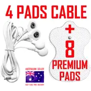 Omron HV-F127 TENS compatible 4 PADS CABLE + 7cm x 5cm x 8 ELECTRODE PADS ⭐⭐⭐⭐⭐