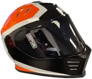 Simpson Venom Milwaukee Helmet, black-white-orange, Size 2XL for Men Black White Orange