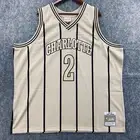 Larry Johnson Charlotte Hornets Mens Mitchell & Ness Khaki Pinstripe Jersey 4X