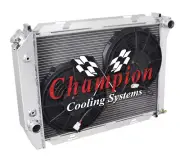 3 Row Ace Champion Radiator W/ 2 10" Fans for 1967 1968 Ford Thunderbird (for: Ford)