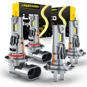 4x White 9005 H7 Light Front Bulbs Combo H/L Bulbs For Mazda Protege5 2002-2003 (for: Renault)
