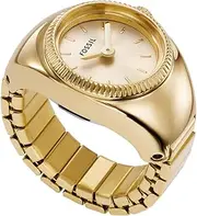 [FOSSIL] Women's Watch Ring with Two-Hand Analog Display and Stainless Steel Expansion Band