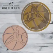 Basketball Air Jordan Cookie Cutter and Embosser - 6.5cm Round
