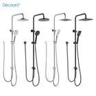 Decaura 8"/9" Round/Square Rain Shower Head Sliding Rail Set Mixer Taps WELS