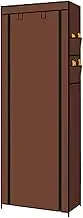 10 Tiers Shoe Rack Stackable Cabinet Storage Organiser Portable Wardrobe With Cover (Brown)