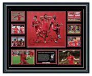 Liverpool FC 2021 22 Salah Mane Firmino Signed Limited Edition Frame