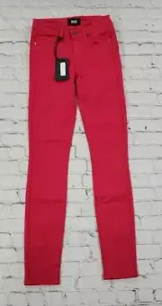 Paige Denim Verdugo Transcend Ultra Skinny Pink Jeans Mid-rise WOMENS SIZE 24