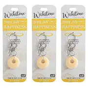 3PK Wishstone Honey Jade Bag Key Charm Stone Of Happiness Women's Accessory