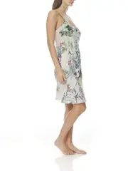 Ladies Gingerlilly PJS Cream Floral Silky Chemise Nightie Pyjamas Esther