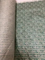 1 Yard Waverly Screen Print Fabric “Interlude” Blue/Green Cotton Scotchgard