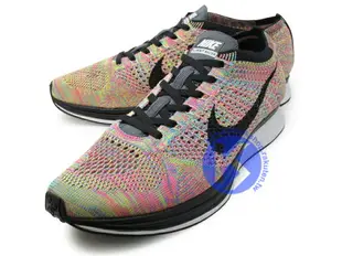 2016 限量販售 飛織 編織科技慢跑鞋 NIKE FLYKNIT RACER MULTICOLOR RAINBOW 彩虹 孔雀 前 ZOOM AIR 氣墊搭載 動態飛線 MCWIRE 輕量化 慢跑鞋 藤原浩 余文樂 TRAINER (526628-004) !