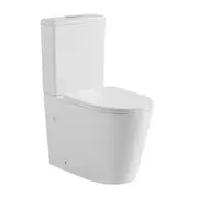 655*380*870mm Poseidon Avis Gloss White Rimless Back To Wall Toilet