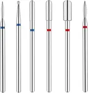 6 PCS Nail Drill Bits Set, Professional Rotary Burrs Diamond Cuticle Remover Bits Kit, Diamond Cuticle Drill Bit Set for Manicure Nail, Wood,Ceramic, Glass, Plastic.